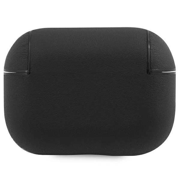 BMW BMAP2SSLBK AirPods Pro 2 (2022/2023) cover black/black Geniune Leather Silver Logoeng