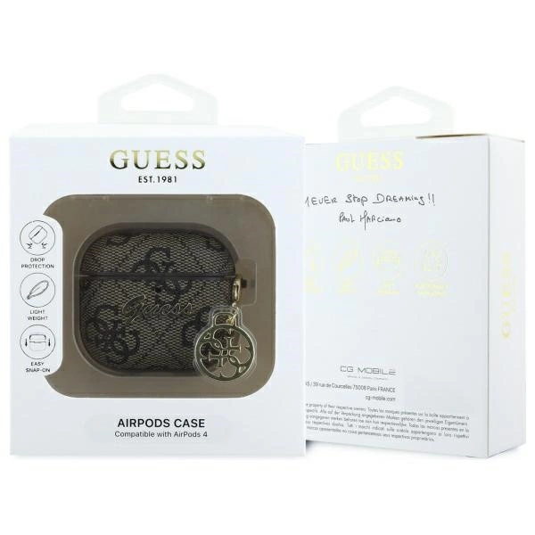 Guess GUA4G4GSMW AirPods 4 cover brown 4G Charm Collectioneng