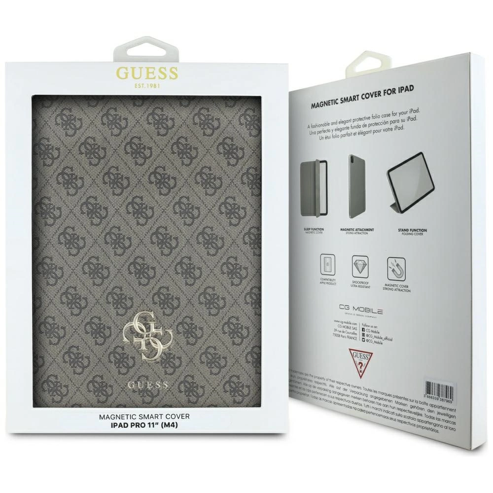 Guess GUFC11PM24PS4SGW iPad Pro 11" 2024 brown Magnetic 4G Big Logoeng