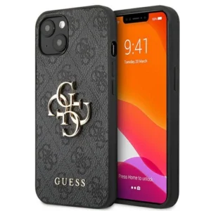 Guess GUHCP13M4GMGGR iPhone 13 / 14 / 15 6.1" gray/gray hardcase 4G Big Metal Logoeng