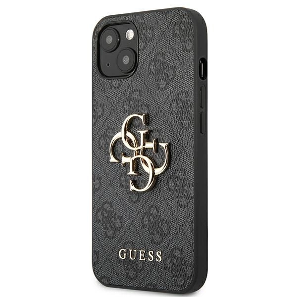 Guess GUHCP13M4GMGGR iPhone 13 / 14 / 15 6.1" gray/gray hardcase 4G Big Metal Logoeng