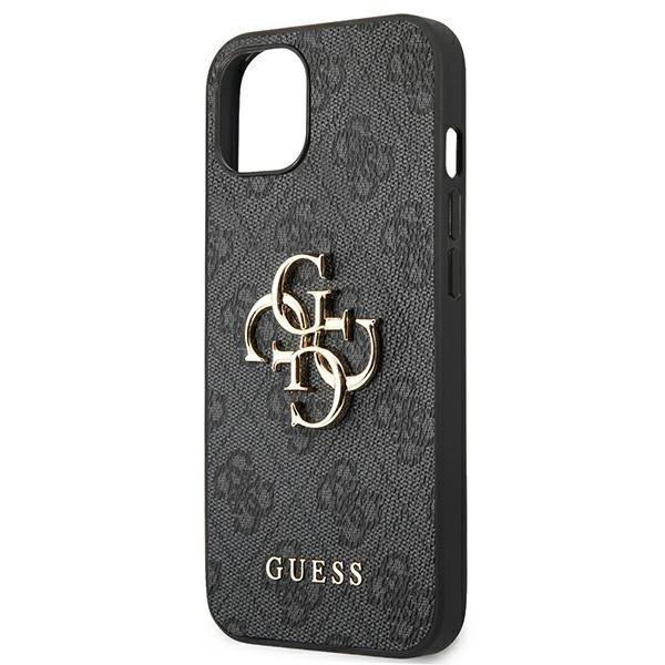 Guess GUHCP13M4GMGGR iPhone 13 / 14 / 15 6.1" gray/gray hardcase 4G Big Metal Logoeng
