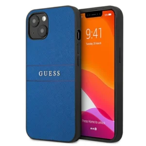 Guess Saffiano Strap Case for iPhone 13 mini 5.4" - Blueeng