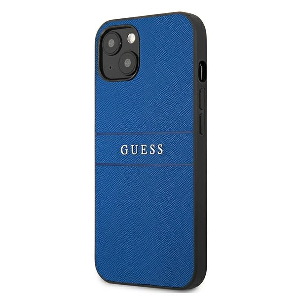 Guess Saffiano Strap Case for iPhone 13 mini 5.4" - Blueeng