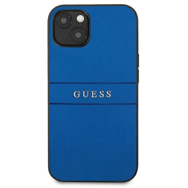 Guess Saffiano Strap Case for iPhone 13 mini 5.4" - Blueeng