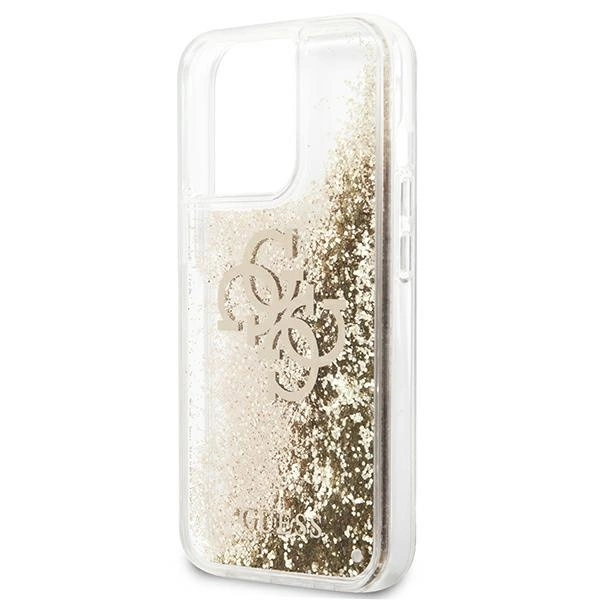 Guess 4G Big Liquid Glitter case for iPhone 13 Pro Max 6.7" - goldeng