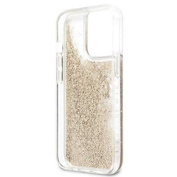 Guess 4G Big Liquid Glitter case for iPhone 13 Pro Max 6.7" - goldeng