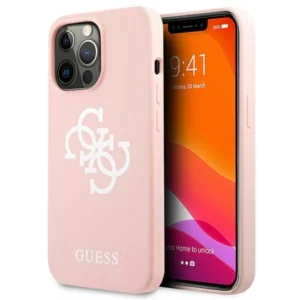 Guess Silicone 4G Logo Case for iPhone 13 Pro Max 6.7" - Pinkeng
