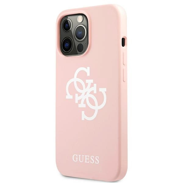 Guess Silicone 4G Logo Case for iPhone 13 Pro Max 6.7" - Pinkeng