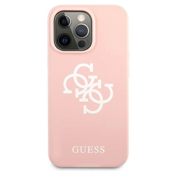 Guess Silicone 4G Logo Case for iPhone 13 Pro Max 6.7" - Pinkeng