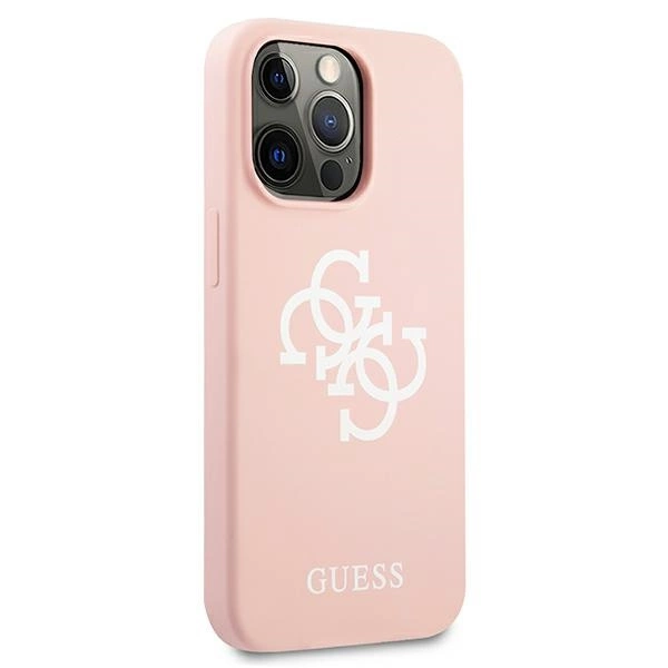 Guess Silicone 4G Logo Case for iPhone 13 Pro Max 6.7" - Pinkeng