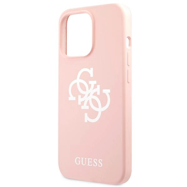 Guess Silicone 4G Logo Case for iPhone 13 Pro Max 6.7" - Pinkeng