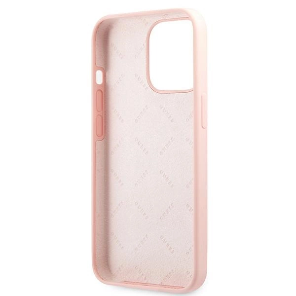Guess Silicone 4G Logo Case for iPhone 13 Pro Max 6.7" - Pinkeng