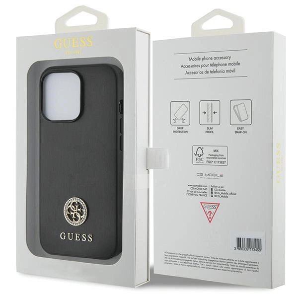Guess GUHCP13XPS4DGPK iPhone 13 Pro Max 6.7" black/black hardcase Strass Metal Logoeng