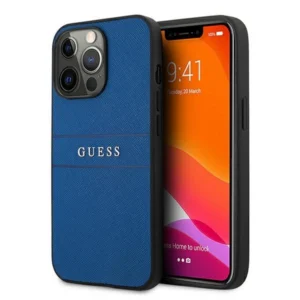 Guess Saffiano Strap Case for iPhone 13 Pro Max 6.7" - Blueeng