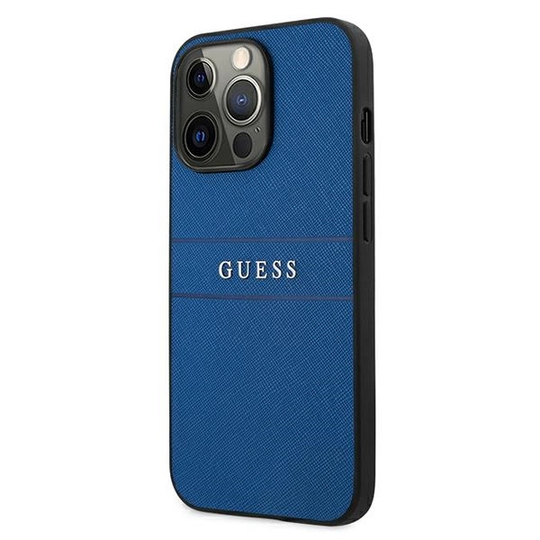 Guess Saffiano Strap Case for iPhone 13 Pro Max 6.7" - Blueeng