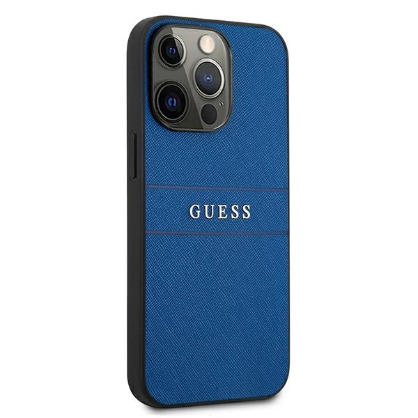 Guess Saffiano Strap Case for iPhone 13 Pro Max 6.7" - Blueeng