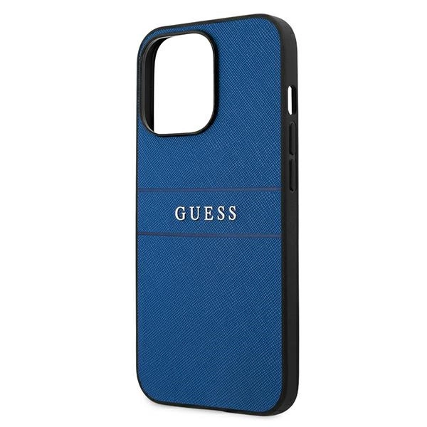 Guess Saffiano Strap Case for iPhone 13 Pro Max 6.7" - Blueeng