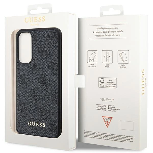 Guess 4G Metal Gold Logo Case for Samsung Galaxy A34 5G - Grayeng
