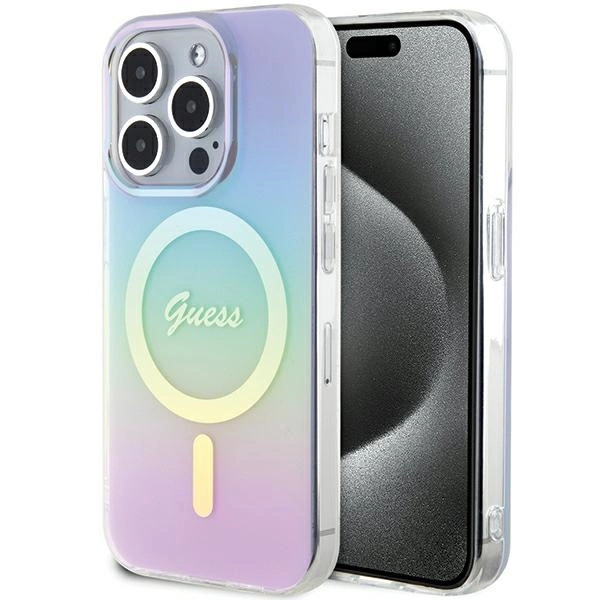 Guess GUHMP15LHITSU iPhone 15 Pro 6.1" purple/purple hardcase IML Iridescent MagSafeeng