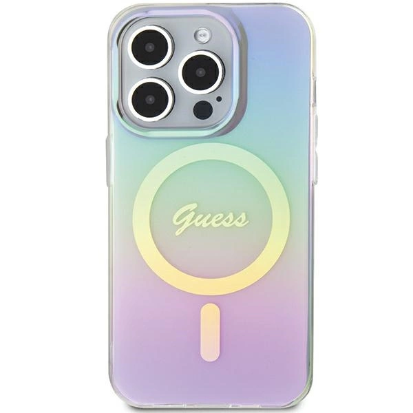 Guess GUHMP15LHITSU iPhone 15 Pro 6.1" purple/purple hardcase IML Iridescent MagSafeeng