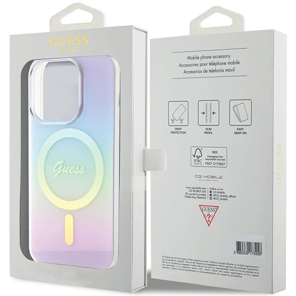 Guess GUHMP15LHITSU iPhone 15 Pro 6.1" purple/purple hardcase IML Iridescent MagSafeeng