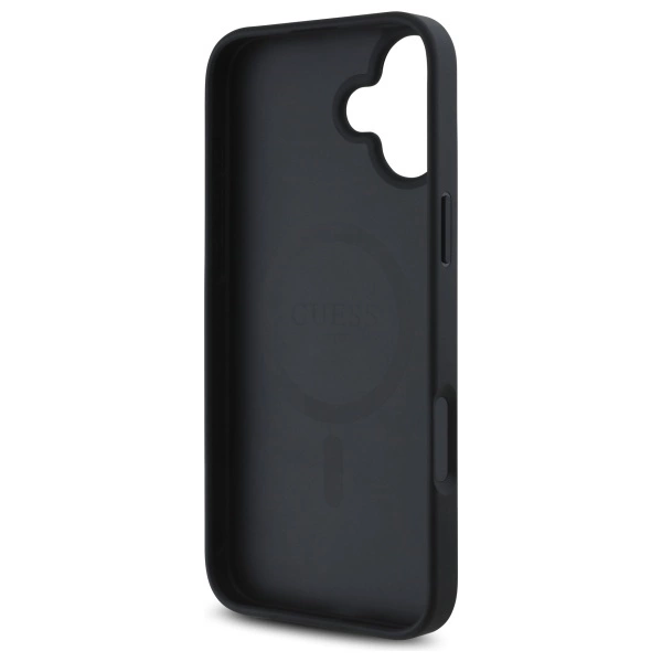 Guess GUHMP16SP4ROPEMCK iPhone 16 6.1" black/black hardcase 4G Flowers Print MagSafeeng