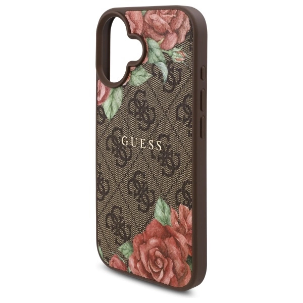 Guess GUHMP16SP4ROPEMCW iPhone 16 6.1" brown/brown hardcase 4G Flowers Print MagSafeeng