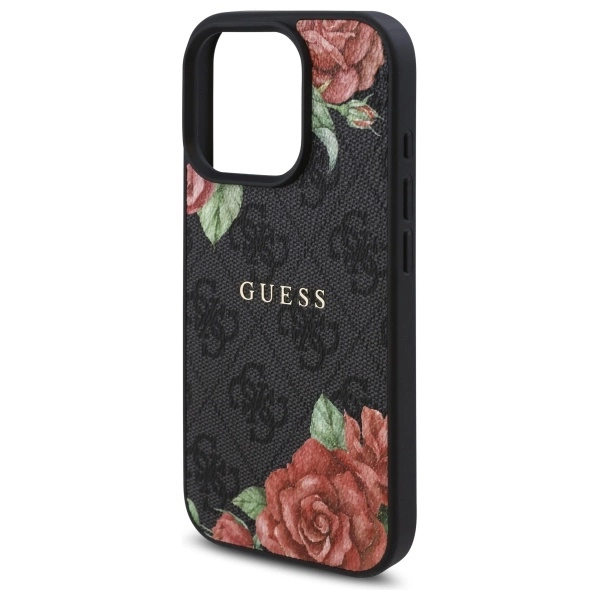 Guess GUHMP16XP4ROPEMCK iPhone 16 Pro Max 6.9" black/black hardcase 4G Flowers Print MagSafeeng