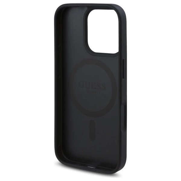 Guess GUHMP16XP4ROPEMCK iPhone 16 Pro Max 6.9" black/black hardcase 4G Flowers Print MagSafeeng