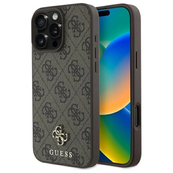 Guess GUHMP16XP4SM4MW iPhone 16 Pro Max 6.9" brown/brown hardcase 4G Small Classic MagSafeeng