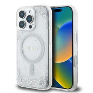 Guess GUHMP16XRGRGES iPhone 16 Pro Max 6.9" silver/silver hardcase Resin Gradient Glitter MagSafeeng