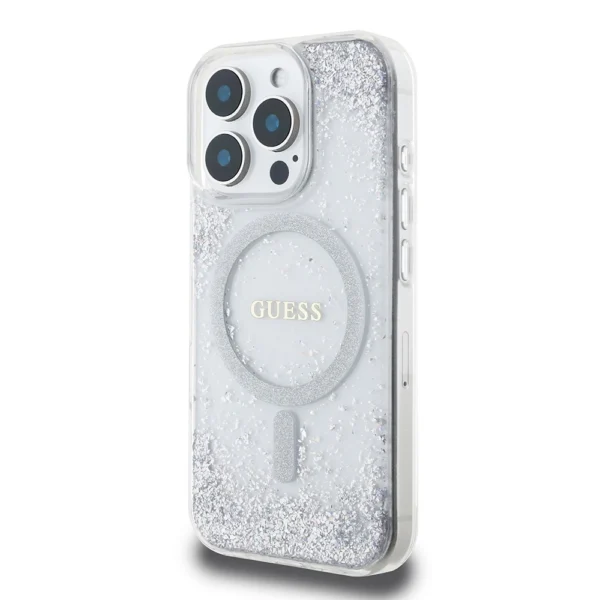 Guess GUHMP16XRGRGES iPhone 16 Pro Max 6.9" silver/silver hardcase Resin Gradient Glitter MagSafeeng