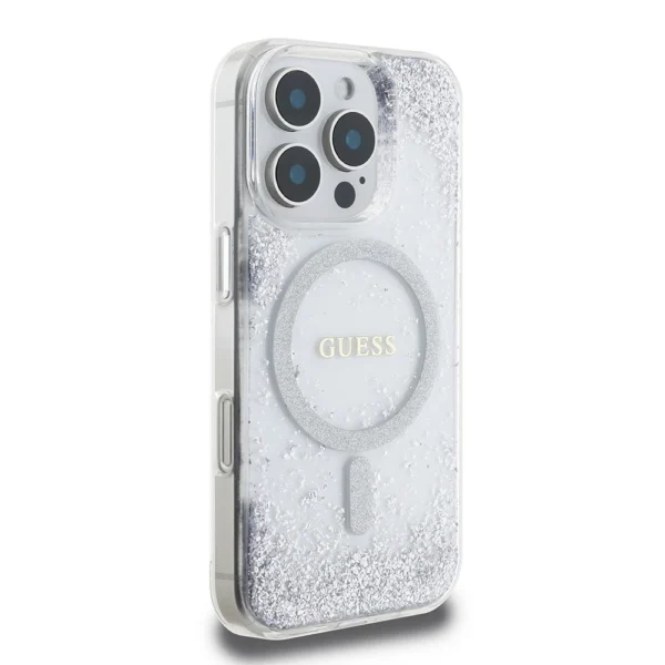 Guess GUHMP16XRGRGES iPhone 16 Pro Max 6.9" silver/silver hardcase Resin Gradient Glitter MagSafeeng