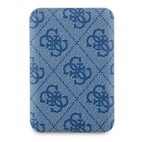 Guess Powerbank inductive 15W GUPB5FP4EMGB 5000mAh blue/blue 4G Leather Metal Logo MagSafeeng