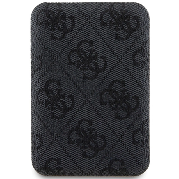 Guess Powerbank inductive 15W GUPB5FP4EMGK 5000mAh black/black 4G Leather Metal Logo MagSafeeng