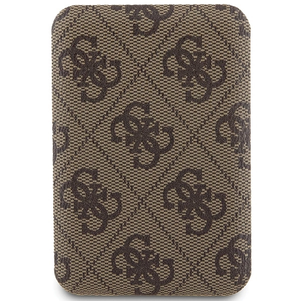 Guess Powerbank inductive 15W GUPB5FP4EMGW 5000mAh brown/brown 4G Leather Metal Logo MagSafeeng