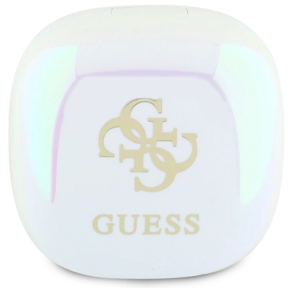 Guess Bluetooth headphones GUTWSJ144ESH TWS + docking station white/white Iridescent 4G Printed Logoeng