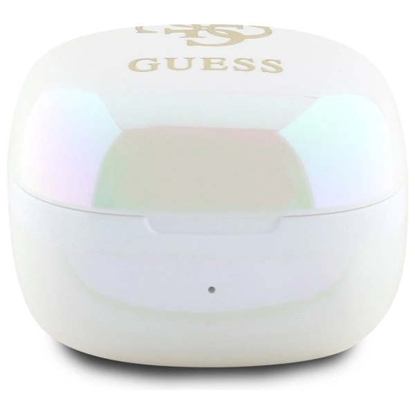 Guess Bluetooth headphones GUTWSJ144ESH TWS + docking station white/white Iridescent 4G Printed Logoeng