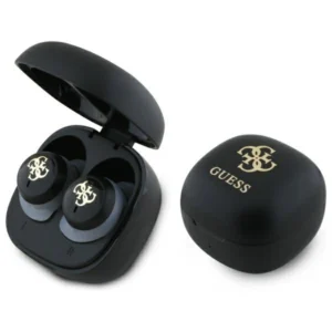Guess Bluetooth headphones GUTWSJ144ESK TWS + docking station black/black Iridescent 4G Printed Logoeng
