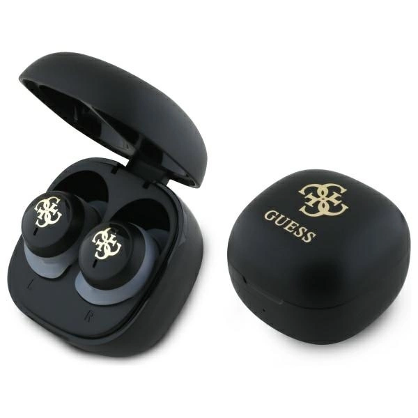 Guess Bluetooth headphones GUTWSJ144ESK TWS + docking station black/black Iridescent 4G Printed Logoeng