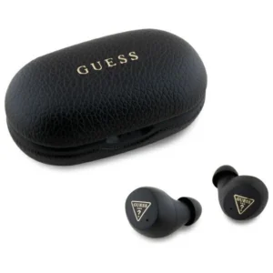 Guess Bluetooth headphones GUTWSPGTSPSK TWS + docking station black/black Grained Classic Logoeng