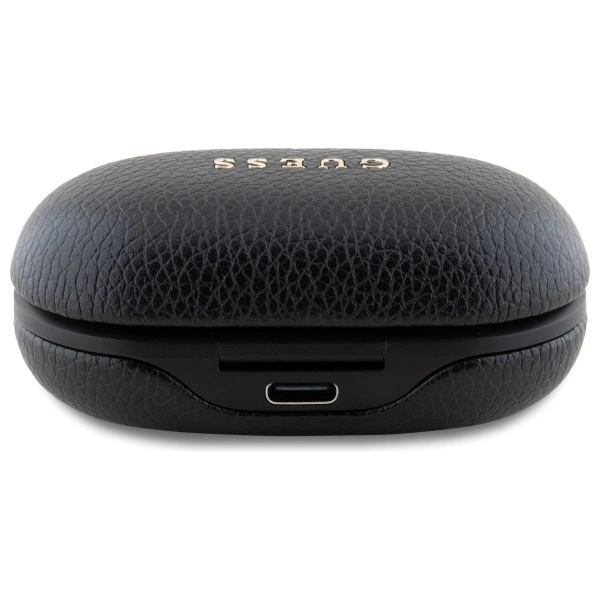 Guess Bluetooth headphones GUTWSPGTSPSK TWS + docking station black/black Grained Classic Logoeng