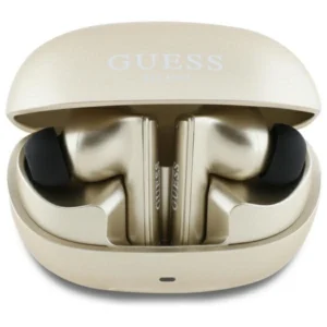 Guess Bluetooth headphones GUTWST88MCTGD TWS + docking station gold/gold Capsule Printed Logoeng