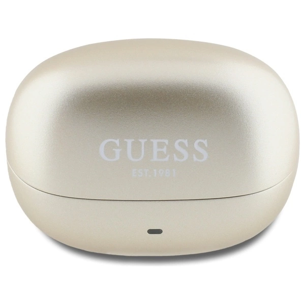 Guess Bluetooth headphones GUTWST88MCTGD TWS + docking station gold/gold Capsule Printed Logoeng