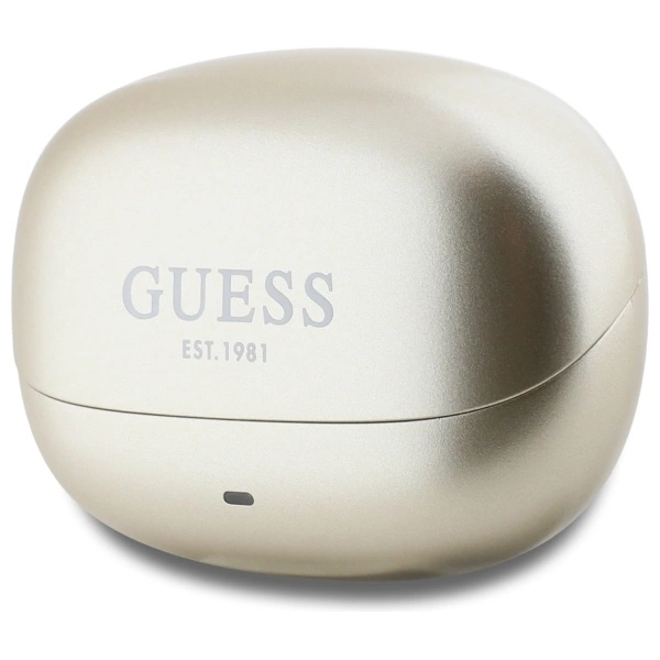 Guess Bluetooth headphones GUTWST88MCTGD TWS + docking station gold/gold Capsule Printed Logoeng