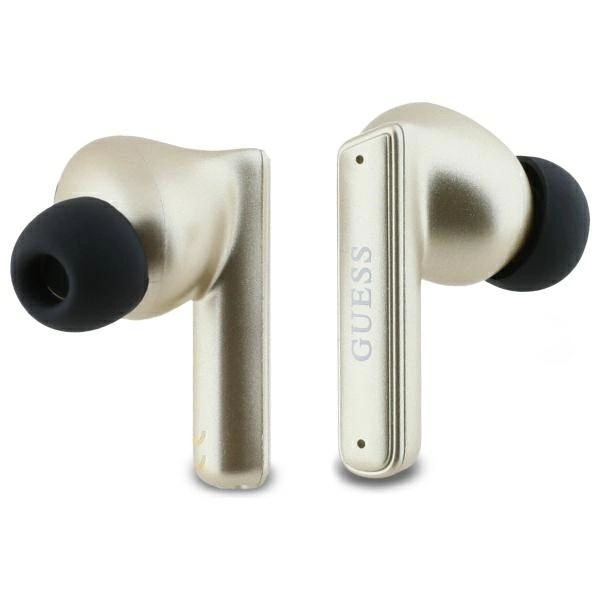 Guess Bluetooth headphones GUTWST88MCTGD TWS + docking station gold/gold Capsule Printed Logoeng