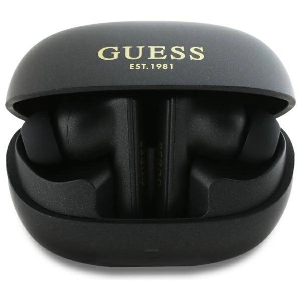 Guess Bluetooth headphones GUTWST88MCTGK TWS + docking station black/black Capsule Printed Logoeng