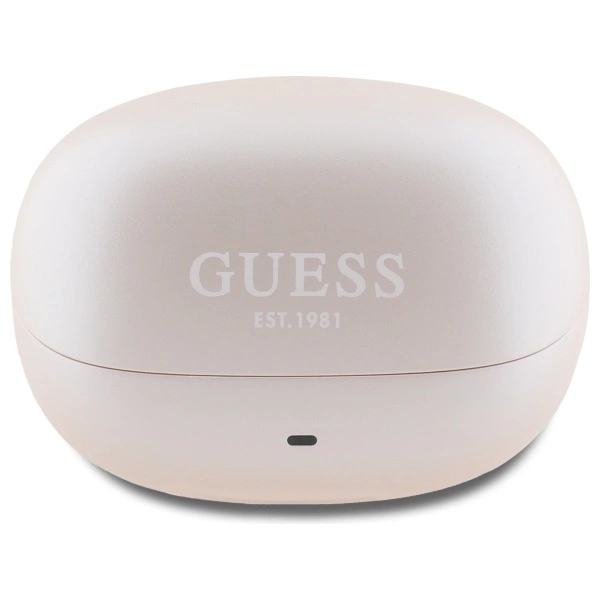 Guess Bluetooth Headphones GUTWST88MCTGP TWS + Docking Station Pink Capsule Printed Logoeng