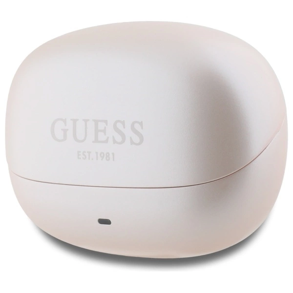 Guess Bluetooth Headphones GUTWST88MCTGP TWS + Docking Station Pink Capsule Printed Logoeng